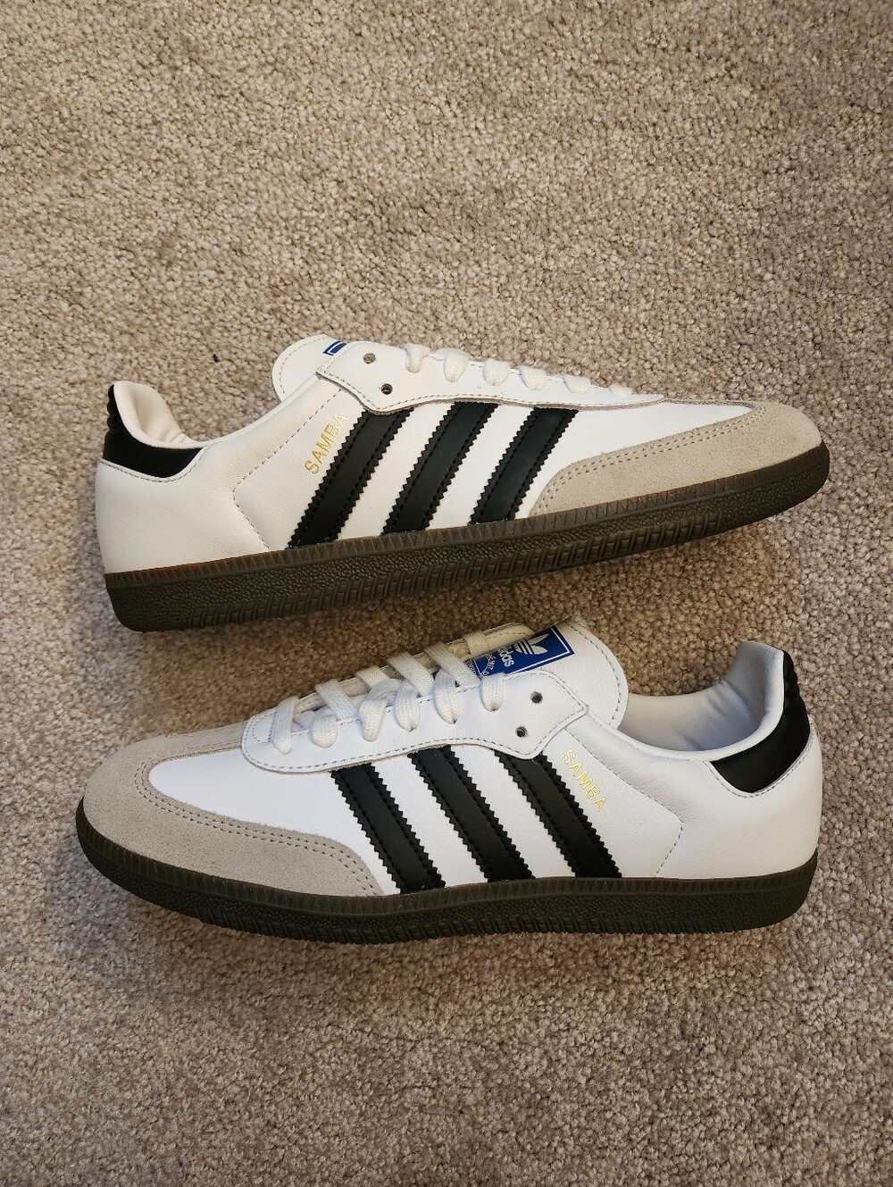 New Adidas Samba OG Sneakers Cloud White Core Black Gum IG9030 8